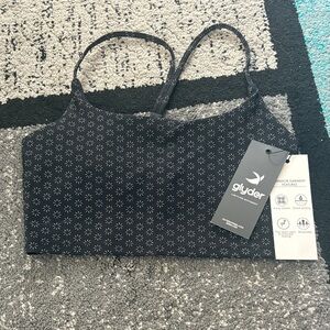 Glyder Charcoal Floral Sports Bra